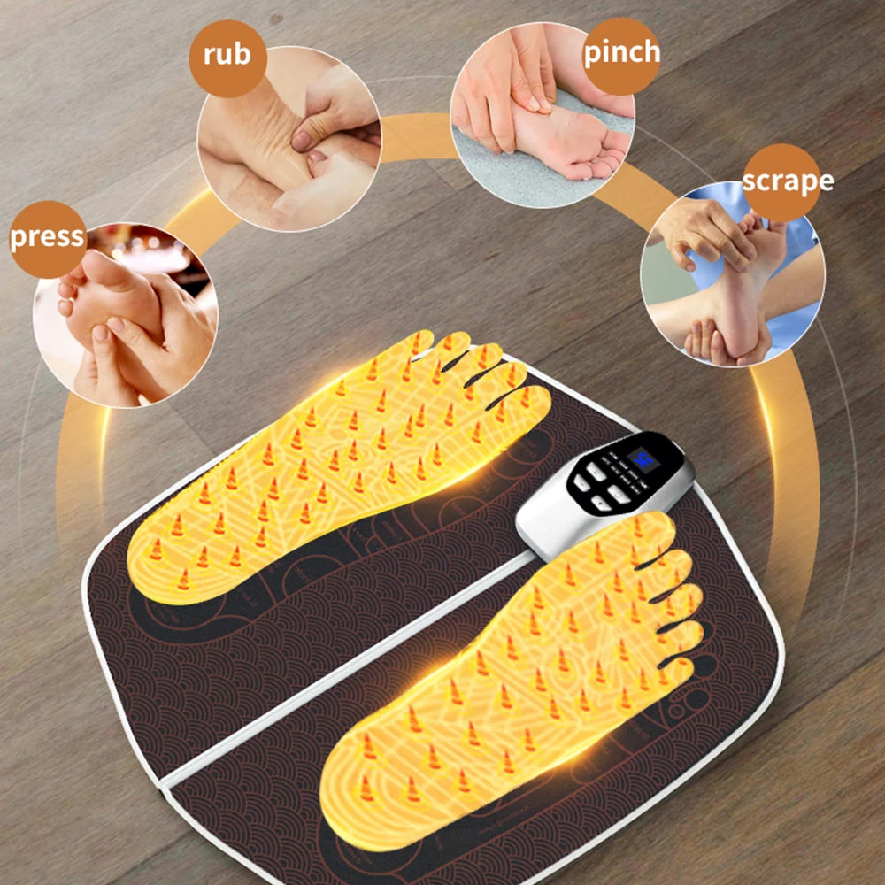 Electric.. Foot Massager Pad Micro-current Pulse Acupuncture Point Feet Massage Mat Muscle Stimulation Device Relief Pain